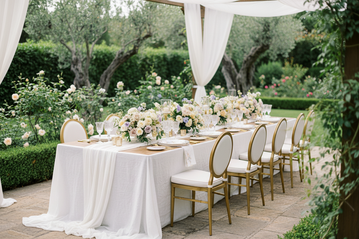 Luxury Outdoor Garden Party Setup