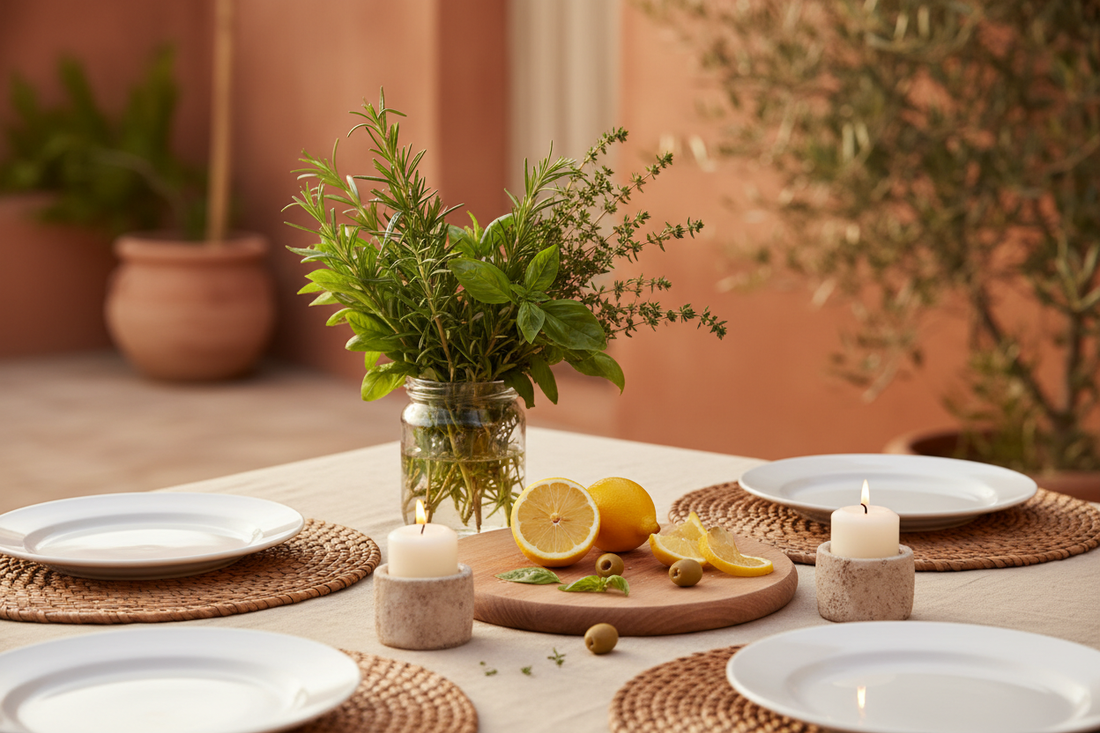 Mediterranean Table Styling on a Budget