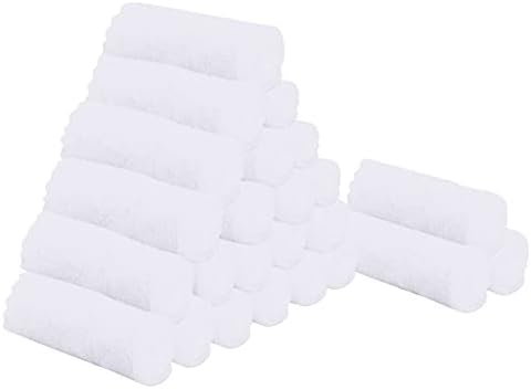 Sunny zzzZZ 24 Pack Kitchen Dishcloths - Does Not Shed Fluff - Reusable Dish Towels, Dish Cloths, Super Absorbent Coral Fleece Cleaning Cloths, Nonstick Oil Washable Fast Drying, 10 x 10 Inch (White) by Sunny+zzzZZ