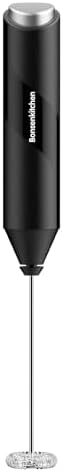 Bonsenkitchen Milk Frother for Coffee, Battery Operated, Black by Bonsenkitchen