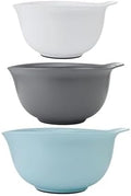 KitchenAid Universal Nesting Plastic Mixing Bowls, Set of 3, 2.5 quart, 3.5 quart, 4.5 quart, Mulitcolored by Unknown