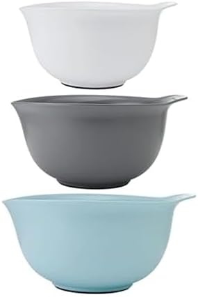 KitchenAid Universal Nesting Plastic Mixing Bowls, Set of 3, 2.5 quart, 3.5 quart, 4.5 quart, Mulitcolored by Unknown