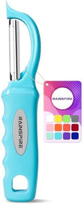 Rainspire Vegetable Peeler Potato Peelers for Kitchen, Sharp Stainless Steel Blades Veggie, Comfortable Handle Fruit Peeler, Carrot Peeler Apple Peeler Dishwasher Safe, Blue, 1-Pack by Rainspire