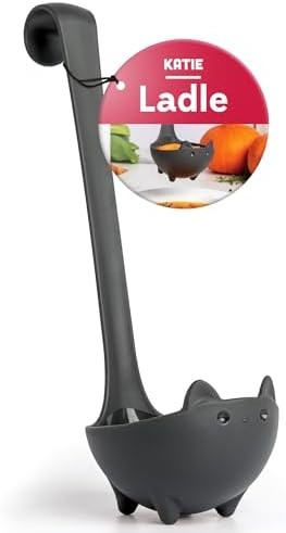 OTOTO Katie Cat Soup Ladle - Halloween Gifts Black Cat, Gothic Gifts, Gifts for Cat Lovers - Spooky Cat Gift, Cute Kitchen Accessories, Fun Gifts (Katie Cat, Black) by OTOTO