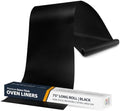 Oven Liners for Bottom of Oven - Large Heavy Duty Mats, 17” x 75” Non-Stick Reusable Liner for Electric, Gas, Toasters, Grills - BPA & PFOA Free Kitchen Accessory to Keep It Clean (Black) by LindasEssentials