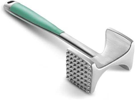 KITEXPERT Meat Tenderizer Hammer with Comfortable-Grip Handle, Dual-side Mallet for Kitchen, Heavy Duty Pounder For Tenderizing Steak, Beef and Fish, Mint Green by KITEXPERTkitchenpartner