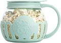 Ecolution Patented Micro-Pop Microwave Popcorn Popper with Temperature Safe Glass, 3-in-1 Lid Measures Kernels and Melts Butter, Made Without BPA, Dishwasher Safe, 1.5-Quart, Aqua by Ecolution