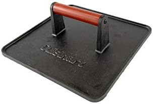 Cuisinart XL Cast Iron Grill Press, 10" x 10" Heavy-Duty Nonstick Smash Burger Steak Press with Wooden Handle, Perfect Grill Accessory Ideal for Grilling, Paninis, and BBQs by Cuisinart