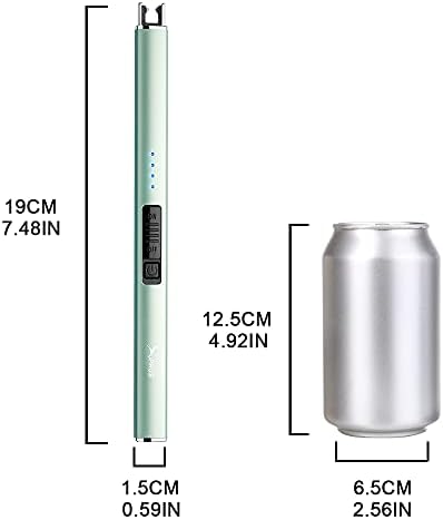 SUPRUS Electric Arc Windproof Flameless USB Lighter Rechargeable Lighter with Safety Lock for Candle BBQ Camping (Green, 3) - Image 6