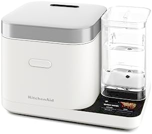 KitchenAid 8 Cup Grain and Rice Cooker, Integrated Scale, Porcelain White by Unknown