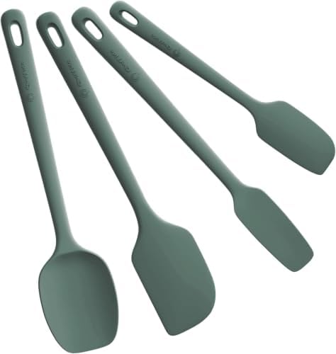 ChefAide 4 Pieces Silicone Spatulas Set, Heat Resistant Rubber Spatula by ChefAide