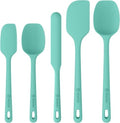ChefAide 5 Pieces Silicone Spatulas Set, Heat Resistant Rubber Spatula by ChefAide