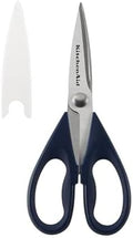 KitchenAid All Purpose Kitchen Shears with Protective Sheath Durable Stainless Steel Scissors, Dishwasher Safe, Soft Grip Comfort Handle, 8.72 Inch, Ink Blue by Unknown