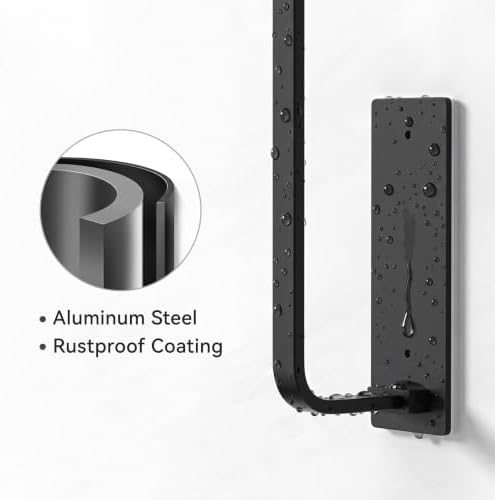 Paper Towel Holder Under Cabinet, Self-Adhesive or Drilling, Matte Black - Image 6