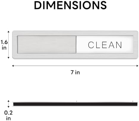 KitchenTour Dishwasher Magnet Clean Dirty Sign, Premium Stainless Steel - Image 6