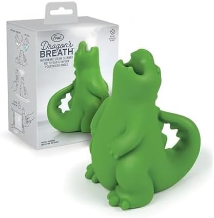 Genuine Fred DRAGON'S BREATH Microwave Steam Cleaner, BPA-Free Silicone Dragon Design, Easy to Use, Reduces Cleaning Time, Dishwasher Safe, Fun and Effective Kitchen Gadget by GenuineFred