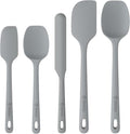 ChefAide 5 Pieces Silicone Spatulas Set, Heat Resistant Rubber Spatula by ChefAide