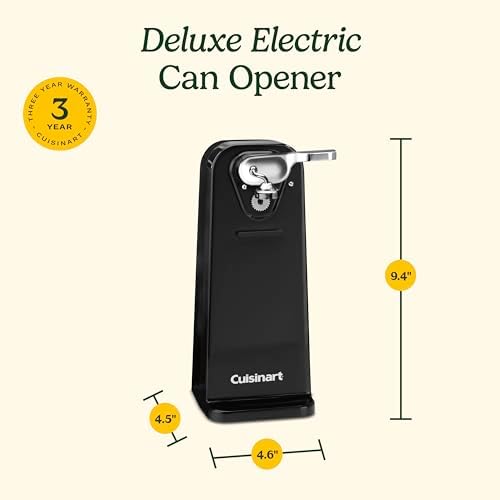 Cuisinart Electric Can Opener, One-Touch Operation, Nonslip Base, Black (Pack of 4) - Image 6