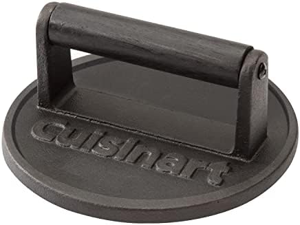 Cuisinart Smash Burger Press, Cast Iron, 6.5" Round Burger Smasher by Cuisinart