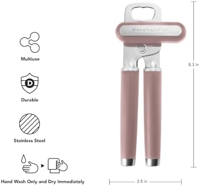 KitchenAid Classic Multifunction Can Opener, 8.3-Inch, Dried Rose - Image 2