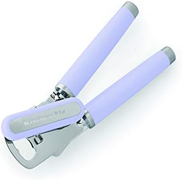KitchenAid Classic Multifunction Can Opener and Bottle Opener Easy to Use, Razor Sharp Stainless Steel Cutting Wheel, Soft Ergonomic Handles, Lavendar Cream - Image 2
