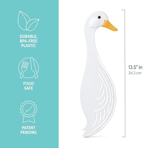 Genuine Fred WATERFOWL Goose Pot Strainer – Great for Pasta and Vegetables - Easy One-Handed Draining - Space-Saving Design - Funny Kitchen Gadget and Accessory - Image 6