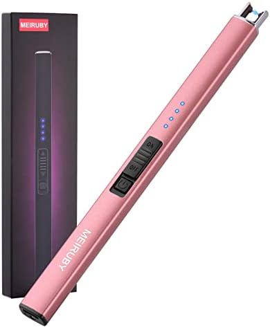 MEIRUBY Lighter Electric Candle Lighter, Birthday for Women Men Mom Wife Sister, Rechargeable USB Arc Lighters for Candle Camping BBQ by MEIRUBY