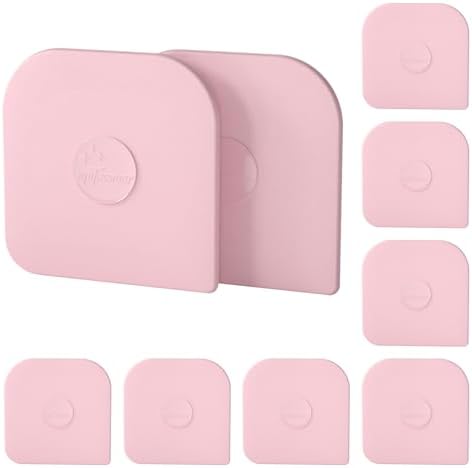 Pan Scraper, 10 Pcs Pot Scraper Plastic, Pot Scraper Non Scratch for Cast Iron, Pot and Pan Cleaning, Sturdy Scraper Kitchen Tool，Pink by Matscover