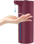 Automatic Soap Dispenser Touchless, Hands-Free, Multi Adjustable Volume, Long Battery Life, Compatible with Thick & Thin Dish/Hand Soap for Bathroom and Kitchen, Easy for Toddlers, Red by Aunmaon