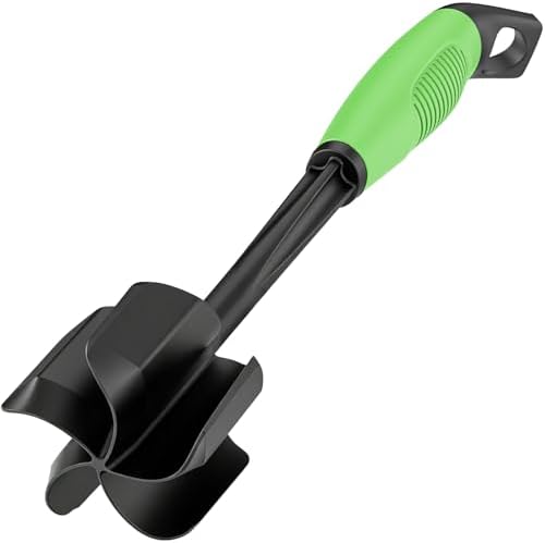 Ourokhome Meat Chopper and Potato Masher, Heat Resistant Nylon Ground Beef Smasher for Hamburger, 5 Curved Blades Nonstick Safe Mixer & Stirrer, Practical Kitchen Gadgets, Green by Ourokhome