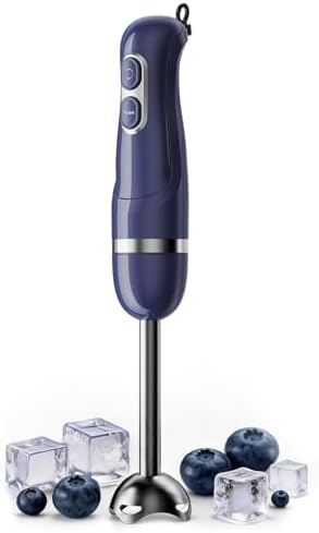 Turelar Immersion Blender Corded 400W, 2 Speed, Emulsifier, Blend, BPA-Free by Turelar