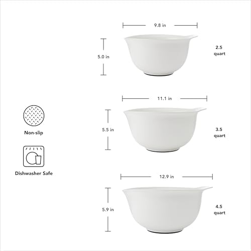 KitchenAid Universal Nesting Plastic Mixing Bowls, Set of 3 (Pack of 2) - Image 2
