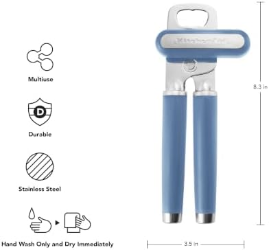 KitchenAid Classic Multifunction Can Opener, 8.3-Inch, Blue Velvet - Image 2