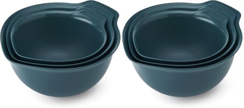 KitchenAid Universal Nesting Plastic Mixing Bowls, Set of 3 (Pack of 2) by Unknown