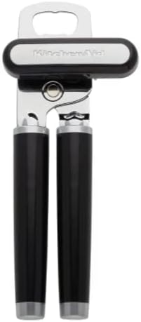 KitchenAid Classic Multifunction Can Opener and Bottle Opener Easy to Use, Razor Sharp Stainless Steel Cutting Wheel, Soft Ergonomic Handles, Black, Pack of 12 by KitchenAid