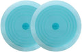 V-TOP Tub Stopper 2 Pack, 6 inches Large Silicone Drain Plug Hair Stopper Flat Suction Cover for Kitchen Bathroom and Laundry (Blue Transparent) by V-TOP