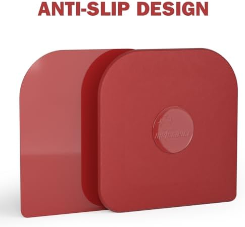 Pan Scraper, 10 Pcs Pot & Dish Scraper Plastic, Sturdy Scraper Kitchen Tool, Red - Image 2