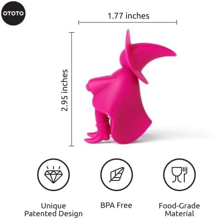 OTOTO Agatha Spoon Holder - Goth Cute Spoon Rest for Stove Top, Gothic, Spooky Cooking Gifts, Witchy Gifts, Cool Kitchen Gadgets, Halloween Gifts (Pink) - Image 2