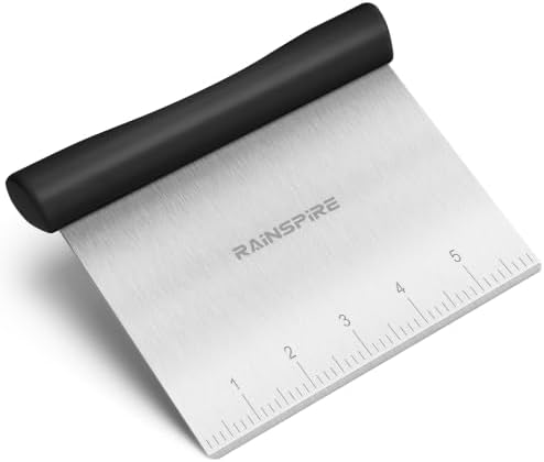 Multi-Purpose Stainless Steel Bench Scraper Dough Blender & Pastry Cutter by Rainspire