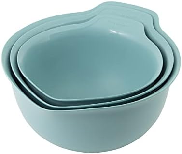 KitchenAid Universal Nesting Plastic Mixing Bowls with Non Slip Base and Pour Spout, Dishwasher Safe, Set Of 3, 2.5 quart, 3.5 quart and 4.5 quart, Aqua Sky - Image 2