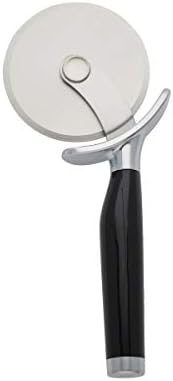 KitchenAid Classic Pizza Wheel with Sharp Blade For Cutting Through Crusts, Pies and More, Built In Finger Guard for Safety and Comfort Grip to Protect Fingers, Dishwasher Safe, 9-Inch, Black by Unknown