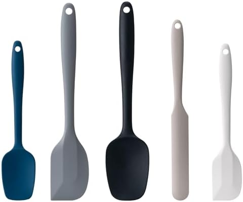 Silicone Spatula Set,5 Piece Food Grade Rubber Spatulas,Multicolor2 by Hoewina