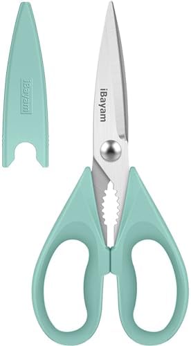 iBayam 1-Pack 8.7" Kitchen Scissors All Purpose Kitchen Shears Heavy Duty by iBayamDirect