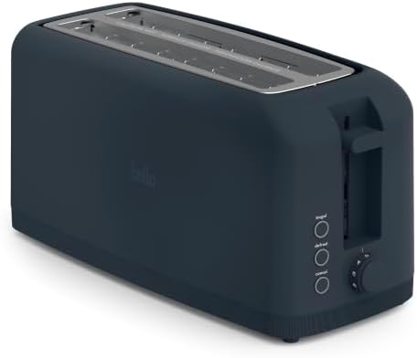 bella Fits-Anywhere™ Slim Toaster, 4 Slice Extra Long & Wide Slot, Slate by bella