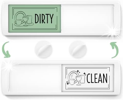 ASSURED SIGNS Dishwasher Magnet Clean Dirty Sign 7 x 2 Inch, Premium Build by AssuredSigns