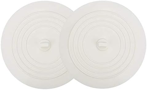 V-TOP Tub Stopper 2 Pack, 6 inches Large Silicone Drain Plug Hair Stopper Flat Suction Cover for Kitchen Bathroom and Laundry by V-TOP