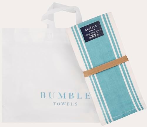 Premium Kitchen Towels 6 Pack 100% Cotton 20"x28" Dish Towels - Aqua Wide - Image 5