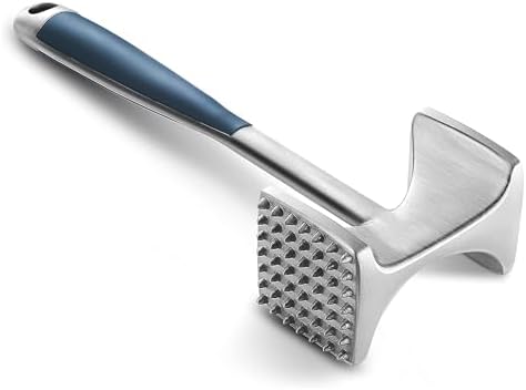KITEXPERT Meat Tenderizer Hammer with Comfortable-Grip Handle, Dual-side Mallet for Kitchen, Heavy Duty Pounder For Tenderizing Steak, Beef and Fish, Blue by KITEXPERTkitchenpartner