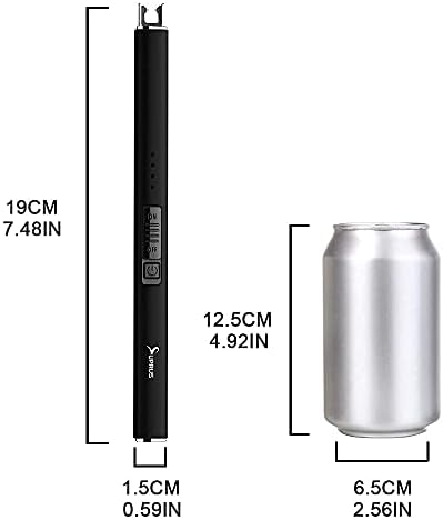 SUPRUS Electric Lighter Arc Windproof Flameless USB Rechargeable Lighter with Safety Lock for Candle BBQ Camping Gifts for Women Mom(Black) - Image 5