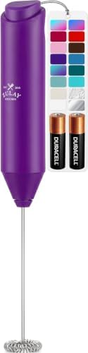 Zulay Kitchen Powerful Milk Frother AA Batteries Included – Ultra Fast Handheld Drink Mixer with Stainless Steel Whisk Stirrer for Coffee, Protein, Matcha & More, Frother Wand Electric Frothmate by ZulayKitchen